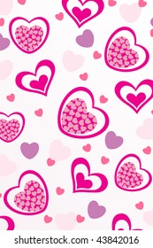 vector illustration of romantic pattern background