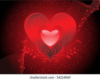 vector illustration of romantic pattern wallpaper