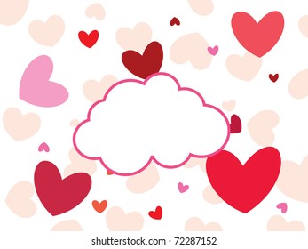 vector illustration of romantic wallpaper for valentine day