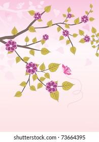 vector illustration of romantic wallpaper for valentine day