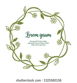 Vector illustration romantic wedding celebration with blossom floral frame hand drawn