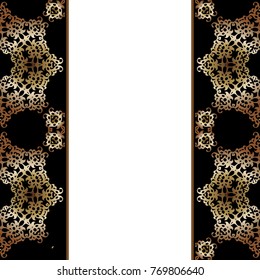Vector illustration. Romantic wedding invitation. Abstract round ornament. Good for design in business. Rich design.