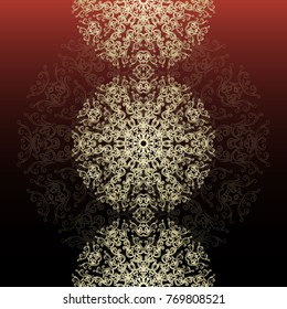 Vector illustration. Romantic wedding invitation. Abstract round ornament. Good for design in business. Rich design.