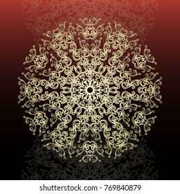 Vector illustration. Romantic wedding invitation. Abstract round ornament. Good for design in business. Rich design.