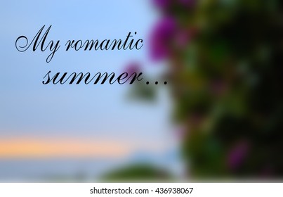 Vector illustration with romatic view  and creative graphic message for your design.