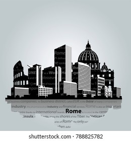 Vector illustration of Rome cityscape. EPS8