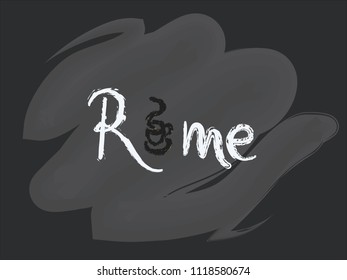 Vector illustration of Rome. Clothes design, tag, icon, banner. 
