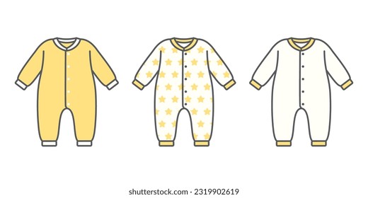 Vector Illustration of Rompers for Babies