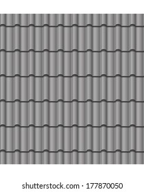 vector illustration roof grey tile seamless background