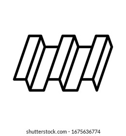 Vector illustration, roof icon. Line design template