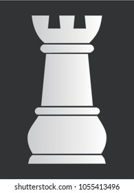 Vector illustration of a Rook Chess Figure