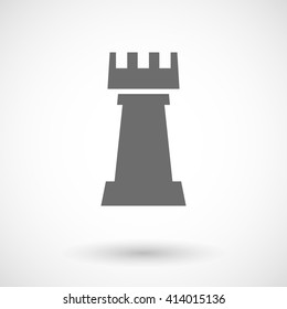 Vector illustration of a  rook   chess figure