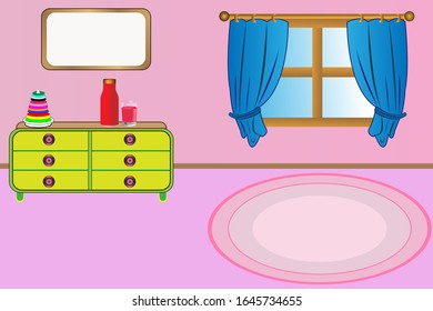 Vector illustration of room design for animated background. design inspiration for applications in the game.