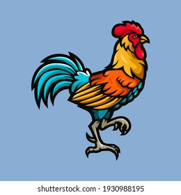 Vector illustration of a rooster