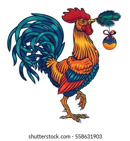 Vector illustration of a rooster