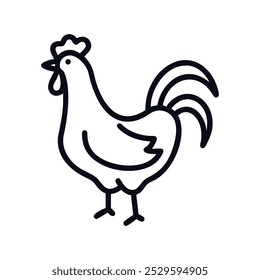 Vector illustration of a rooster, Chicken icons.