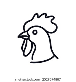 Vector illustration of a rooster Head, Chicken icons.