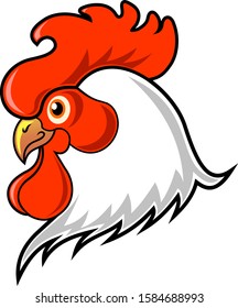 
Vector illustration of a rooster head. Symbol. Emblem. Stylization.
