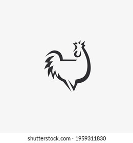 Vector illustration of rooster icon
