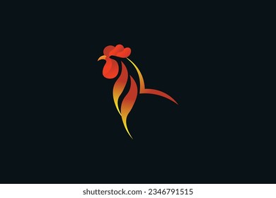 vector illustration of rooster logo eps 10