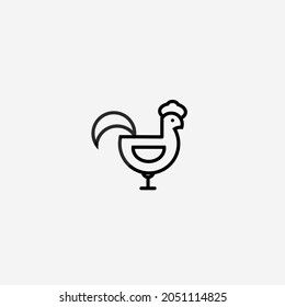 Ilustración vectorial de la monolina de gallo