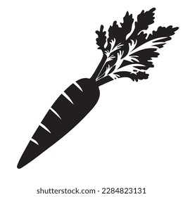 Vector illustration of a root vegetable used as an ingredient in many dishes - carrots
