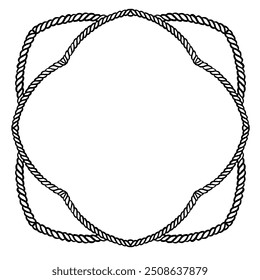 vector illustration of a rope frame with a unique but very beautiful design