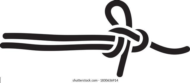 Ilustración vectorial del nudo de cuerda