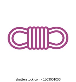 Vector illustration ... rope knot for hunting and climbing purposes