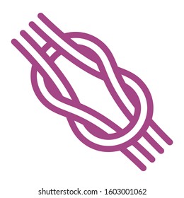Vector illustration ... rope knot for hunting and climbing purposes