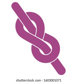 Vector illustration ... rope knot for hunting and climbing purposes