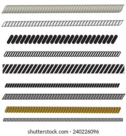 Vector Illustration  with Rope Set on White Background