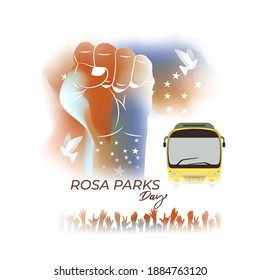 vector illustration for Rosa Parks day , an American activist.