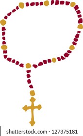 Vector illustration of rosary