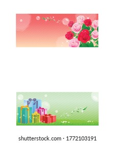 Ilustración vectorial de fondo y publicidad de regalo