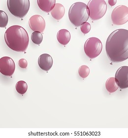 Vector Illustration of Rose Balloons