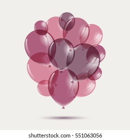 Vector Illustration of Rose Balloons