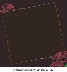 Vector illustration Rose Day Valentine’s Day Borders Editable Background Template