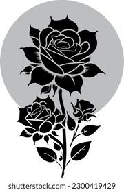 Vector illustration of rose flower
