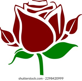 ilustración vectorial del icono de la flor rosa