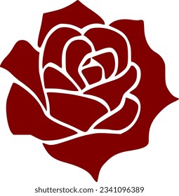 ilustración vectorial de la flor rosa sobre fondo blanco