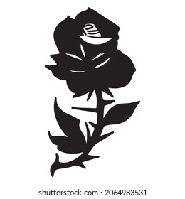 vector illustration of rose graphic design, art tattoo sketch, hand draw, use in print