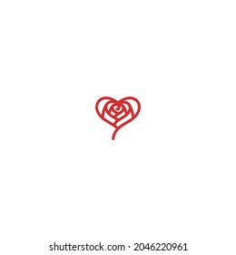 ilustración vectorial del amor rosa