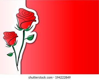 Vector illustration of roses background concept