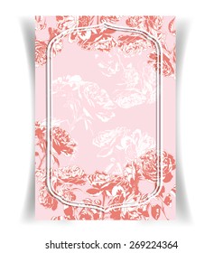 Vector illustration of  roses card