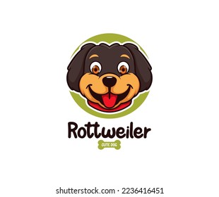 Ilustración vectorial del perro Rottweiler adecuado para el logotipo de la empresa, icono, etc.