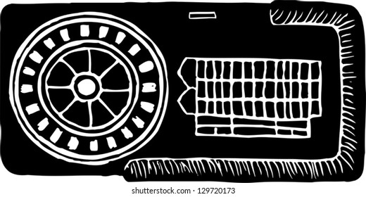 Vector illustration of roulette table