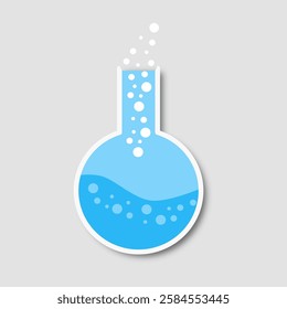 vector or illustration of round chemical bottles. bottles for experiments in a chemical laboratory. bottles for medical lab