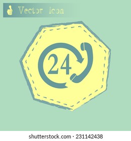 Vector illustration of round the clock work 