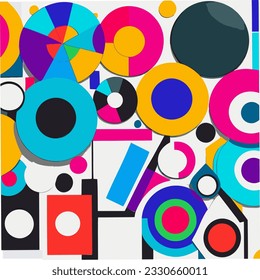 ilustración vectorial de círculos coloridos redondos